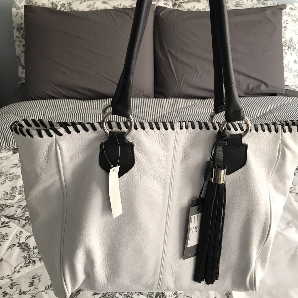 White leather Tote Bag NWT